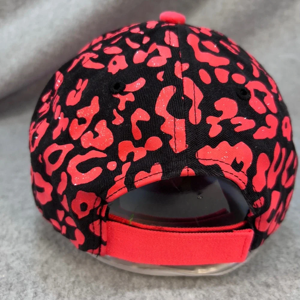 Naturals Lightning Bolt Kids Pink Black 47 Brand Leopard Print Glitter Hat OSFM
